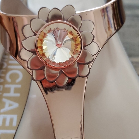 MICHAEL MICHAEL KORS Miley Rose Gold Metallic Sandal - Picture 3 of 9